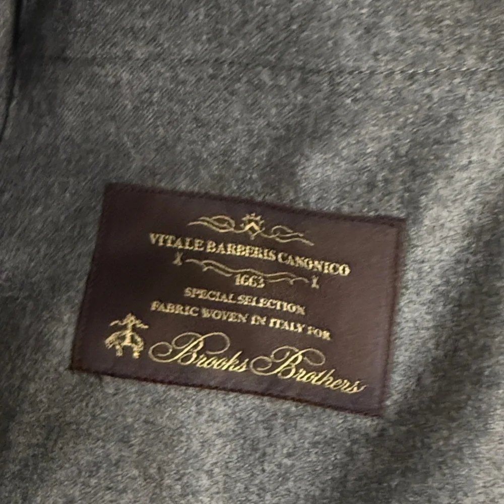 Brooks Brothers Tailored Shirt Jacket in Wool Flannel gray 42r